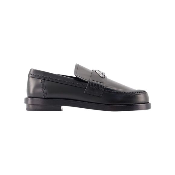 Seal Loafers - Alexander McQueen - Leather - Black/Argenté